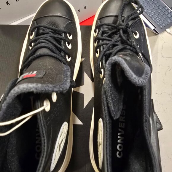 Converse Women’s CTAS Lugged Heel Waterproof Platform Shoes A12328C Black Size 7 - Picture 9 of 15